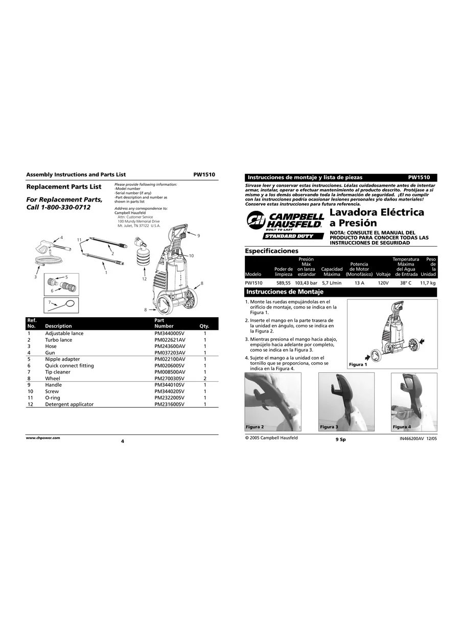 CAMPBELL HAUSFELD, PW1510, IPL.4